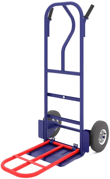 Тележка двухколесная грузовая с дополнительной полкой КГ 250 П колёса d 250 пневмо